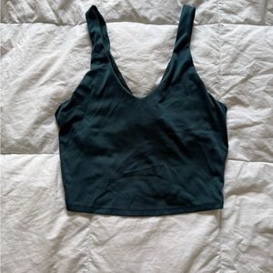 All in Motion Forest Green V-Neck Top